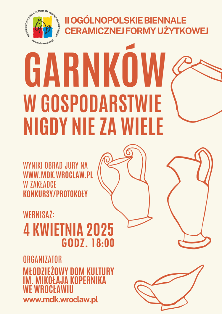 Ogólnopolskie Biennale Ceramicznej Formy Użytkowej "Garnków w gospodarstwie nigdy nie za wiele"
