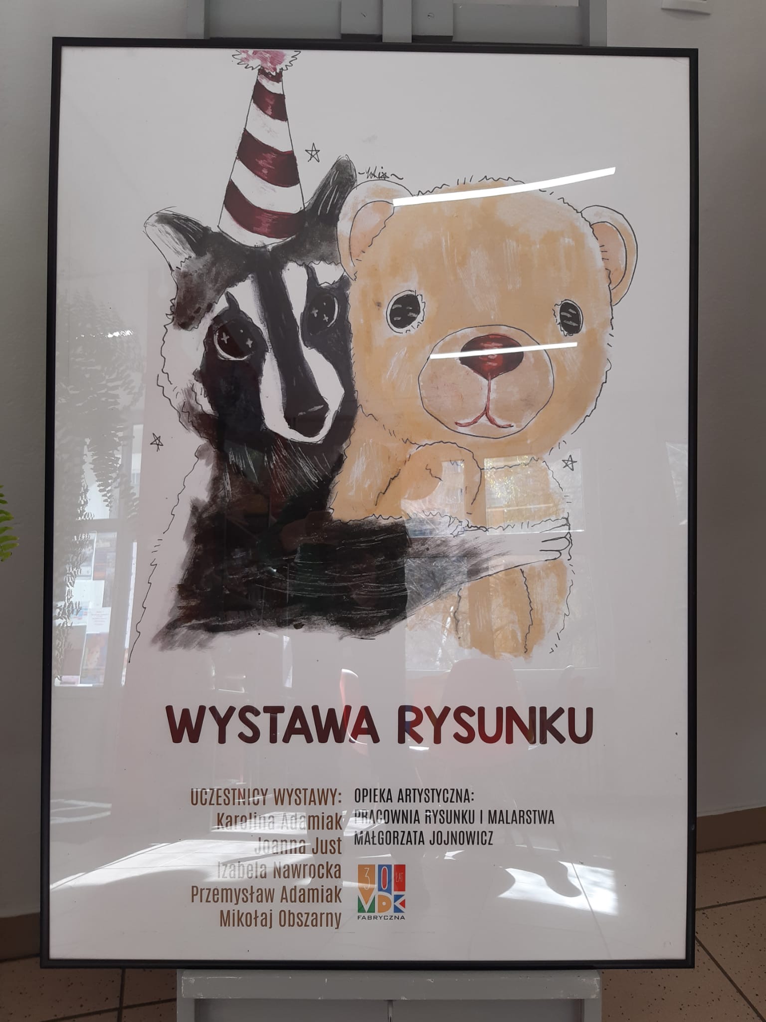 Wystawa w holu głównym - Rysunek - pracownia M.Jojnowicz